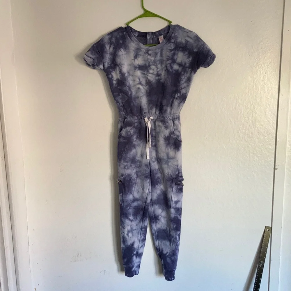 Justice size 10‎ Romper Blue & White